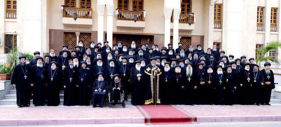 The first picture of the Holy Synod with His Holiness Pope Tawadros